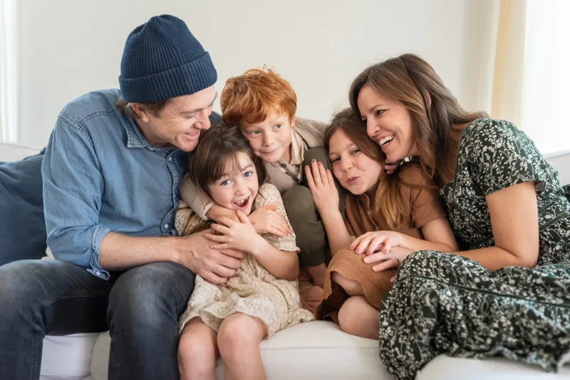 Sarah Feeley with her family